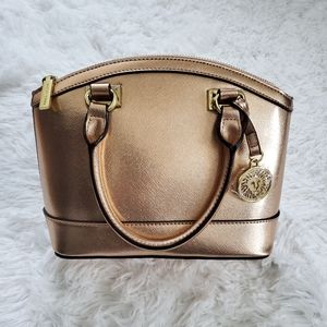 NEW Anne Klein Metallic Rose Gold Crossbody Purse